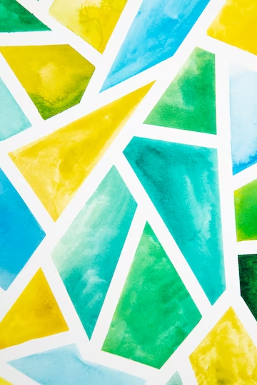 peindre un mur avec des motifs géométriques