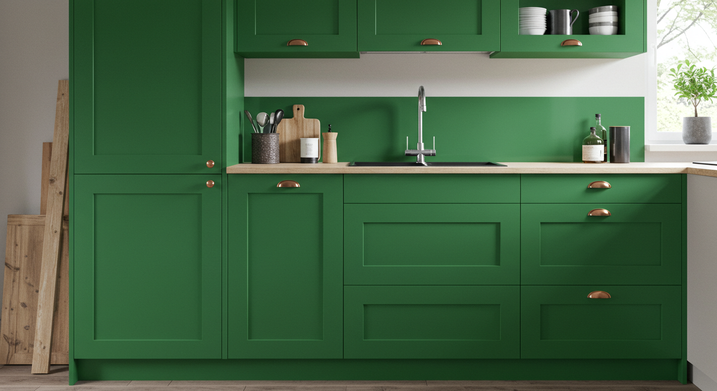 Fabrication d'une armoire de cuisine sur mesure.