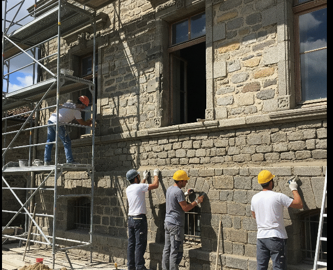 Ravalement de façade en pierre : techniques adaptées aux bâtiments anciens